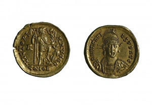 Solidus of Honorius and Arcadius (4th c.). Roman Solidus of Honorius and Arcadius (4th c.). Roman