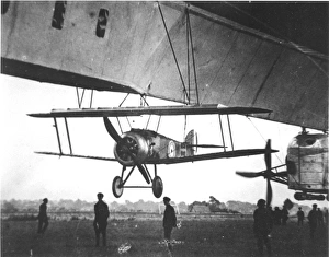 Sopwith 2F Camel slung beneath R 23 airship Sopwith 2F Camel slung beneath R 23 airship