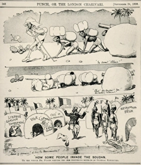 Soudan, Fashoda conflict. Magazine Punch, 1898 Soudan, Fashoda conflict. Magazine Punch, 1898