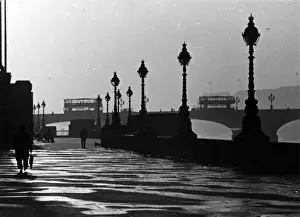 London River Thames Scene Prints: The South Embankment in London