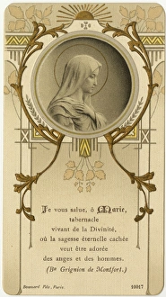 Souvenir card from a First Communion - Virgin Mary Souvenir card from a First Communion - Virgin Mary