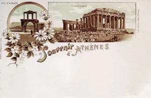 Souvenir postcard from Athens, Greece Souvenir postcard from Athens, Greece