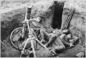 Eastern Front History Prints: Soviet Mortar Crew