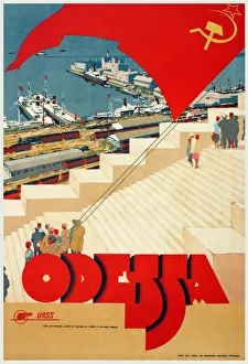 Soviet Poster Art Lithograph Print