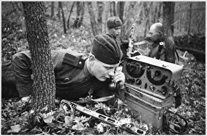 World War History Images Prints: Soviet Radio Operator