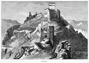 Print of Spains Alarcon Citadel