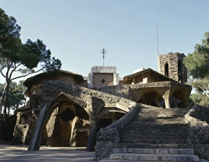 Spain. Catalonia. Santa Coloma del Cervello. The Crypt of th Spain. Catalonia. Santa Coloma del Cervello. The Crypt of th