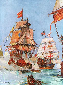 Spanish Armada - Golden Lion attacks Santa Ana Spanish Armada - Golden Lion attacks Santa Ana