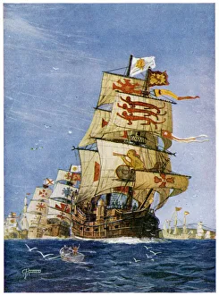 Spanish Armada setting sail for England Spanish Armada setting sail for England