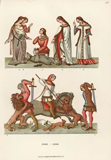 Spanish costumes from the 14th century Spanish costumes from the 14th century