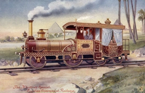 Special train engine and carriage of the Egyptian Khedive Special train engine and carriage of the Egyptian Khedive