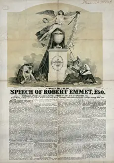 Politician Prints: Robert Emmet Speech Print c1852