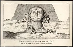 Print of Sphinx in Head-on View