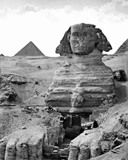 North African Heritage Sites Prints: Sphinx and pyramids, Egypt