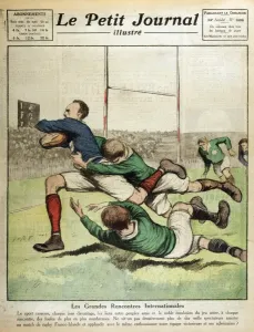 Prints of France v Ireland at Paris; the final score was a 14-8 victory for the home side France Prints: France Rugby Print: 23 France v Ireland at Paris, 14-8 Victory