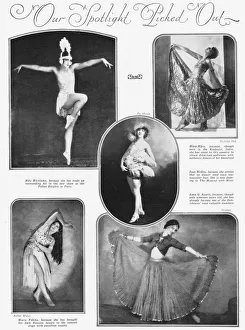 Spotlight on five international dancers, 1928 Spotlight on five international dancers, 1928