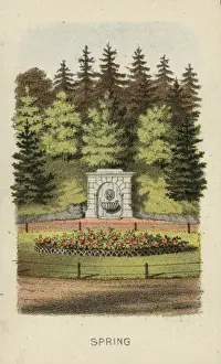 Spring Garden Scene Prints: Spring