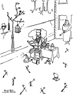 Spring feelings, illustration by William Heath Robinson Spring feelings, illustration by William Heath Robinson