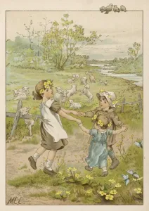 Spring Prints: Children Dancing Print, C1880