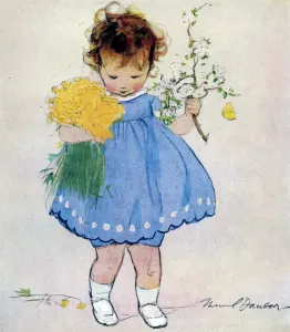 Spring Flowers Print by Muriel Dawson