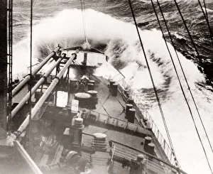 SS Bremen, ship in heavy seas, Atlantic storm, 1933 SS Bremen, ship in heavy seas, Atlantic storm, 1933