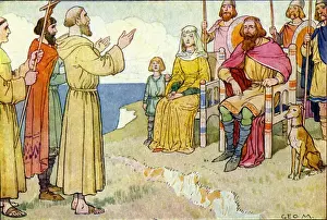 English Christianity History Prints: St Augustine and the English