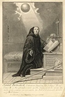 Saint Benedict of Nursia Print: Resplendent Vision