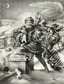 Christmas Cat Prints: St. Claus