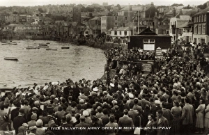 St. Ives, Cornwall - A Salvation Army open air meeting St. Ives, Cornwall - A Salvation Army open air meeting