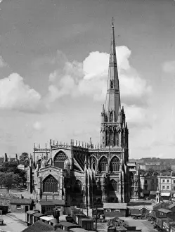 Church Prints: St. Mary Redcliffe Church Print, Bristol 1950s