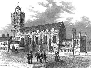 19th Century Print of St Michael ad Bladum, London