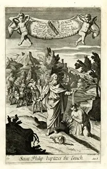 New Testament Prints: St Philip baptises the eunuch