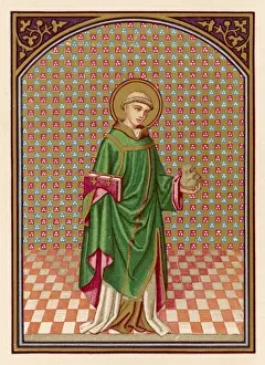St Stephen Print - Miniature Portrait of a Deacon