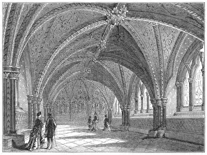 Gothic Architecture London Prints: St Stephens crypt