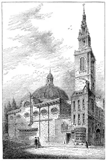 Sir Christopher Wren Architecture Prints: St Stephens Walbrook