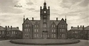 Prints of The Staffordshire County Lunatic Asylum was established in 1898 on Cheadle Road, Cheddleton, near Leek Staffordshire Prints: Staffordshire County Asylum Print, Cheddleton 1898