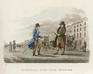 Vintage Horse And Carriage Prints: Stagecoach in Edinburgh