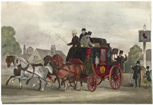 Victorian Era Transport Prints: STAGECOACH GOOD MORNING