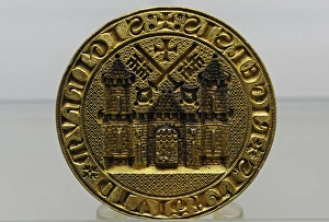 Stamp of the great seal of Riga with the city coat-of-arms Stamp of the great seal of Riga with the city coat-of-arms