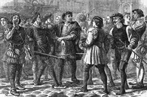 Start of the riot in Cheapside Start of the riot in Cheapside