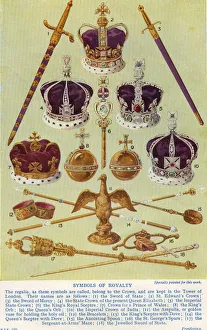 State regalia kept at the Tower of London including St. Edward's crown State regalia kept at the Tower of London including St. Edward's crown