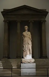 Prints of Statue of Athena Parthenos. Marble. Copy of Phidias. 2nd century BC. Pergamon Museum. Berlin. Germany Sculpture Prints: Athena Parthenos Print: Pergamon Copy of Phidias' Original