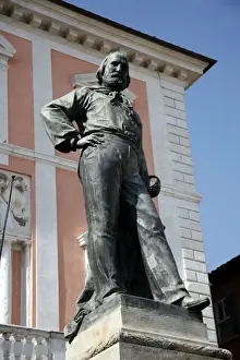 Statue of Garibaldi Print in Pisa Italy