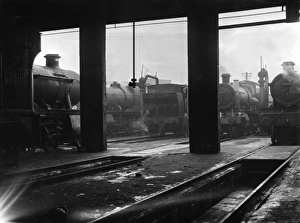 Steam engines near service shed, Exeter St David's Steam engines near service shed, Exeter St David's