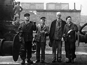 Steam fitters at loco shed, Exeter St Davids, Devon Steam fitters at loco shed, Exeter St Davids, Devon