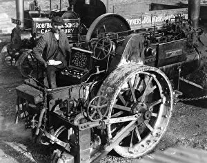 Vintage Traction Engines Prints: Steam Roller, Work Break