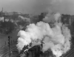 Steam Train Leaving Euston Station Print