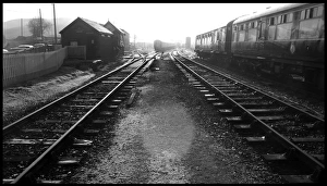Steam train rolling stock and platform Steam train rolling stock and platform