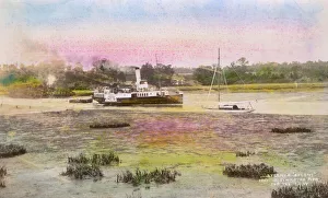 Steamer Solent leaving Lymington Pier for Isle of Wight Steamer Solent leaving Lymington Pier for Isle of Wight