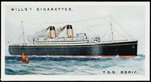 Early 20th Century Ships Prints: STEAMSHIP DORIC